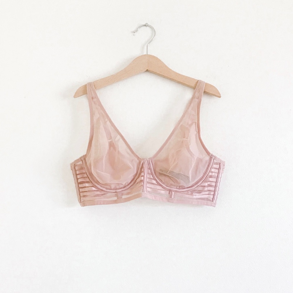 NWT Victoria’s Secret Pink Unlined Plunge Bra 34C